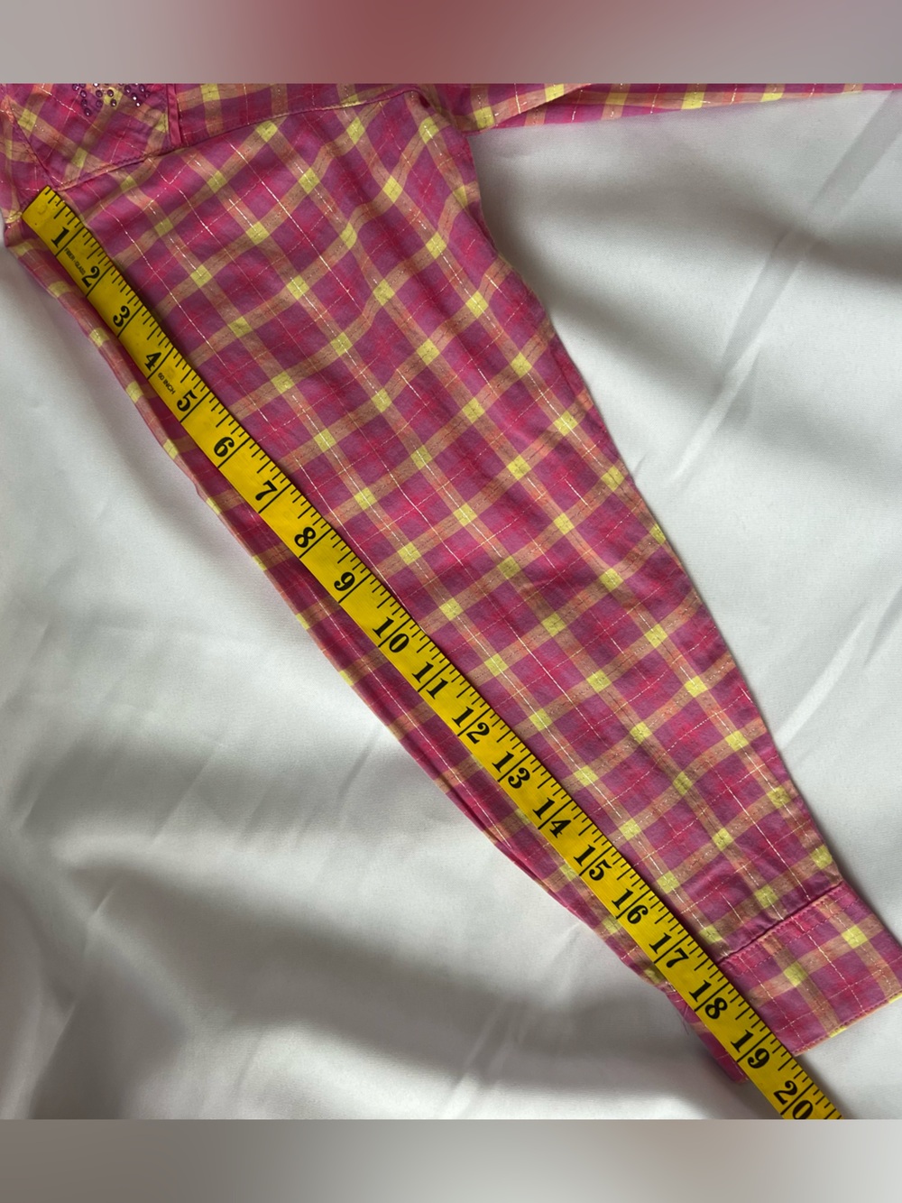 Wrangler Girls Pink, Yellow Plaid Cowgirl Western Shirt Rhinestone
Horses XL/12 - Picture 12 of 15